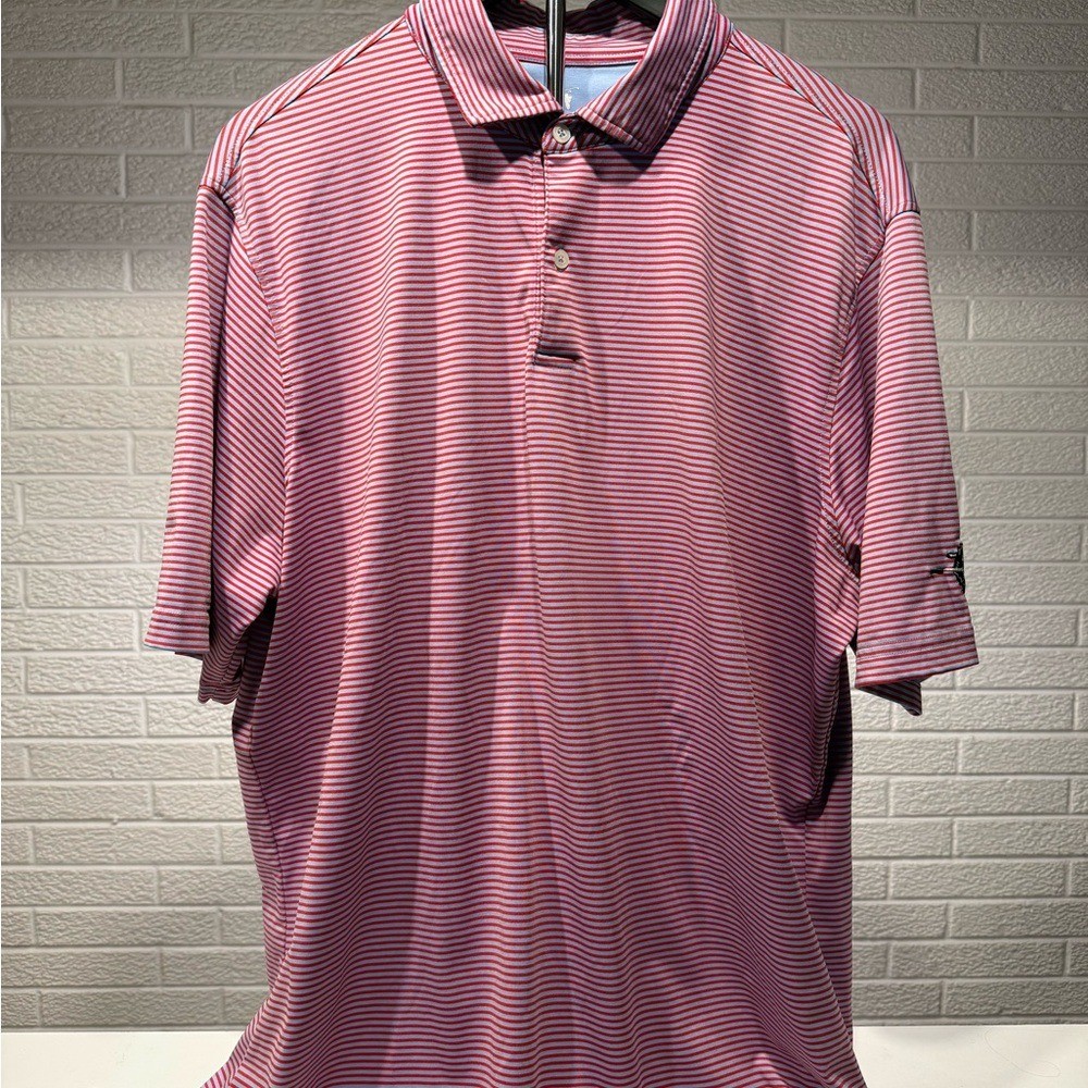 Fairway & Greene Pink Striped Polo Shirt