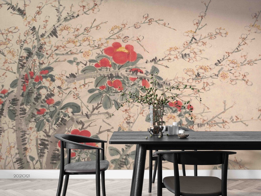 3D Chen Chun Chinese Painting Wall Murals Wallpaper Murals Wall Sticker 4