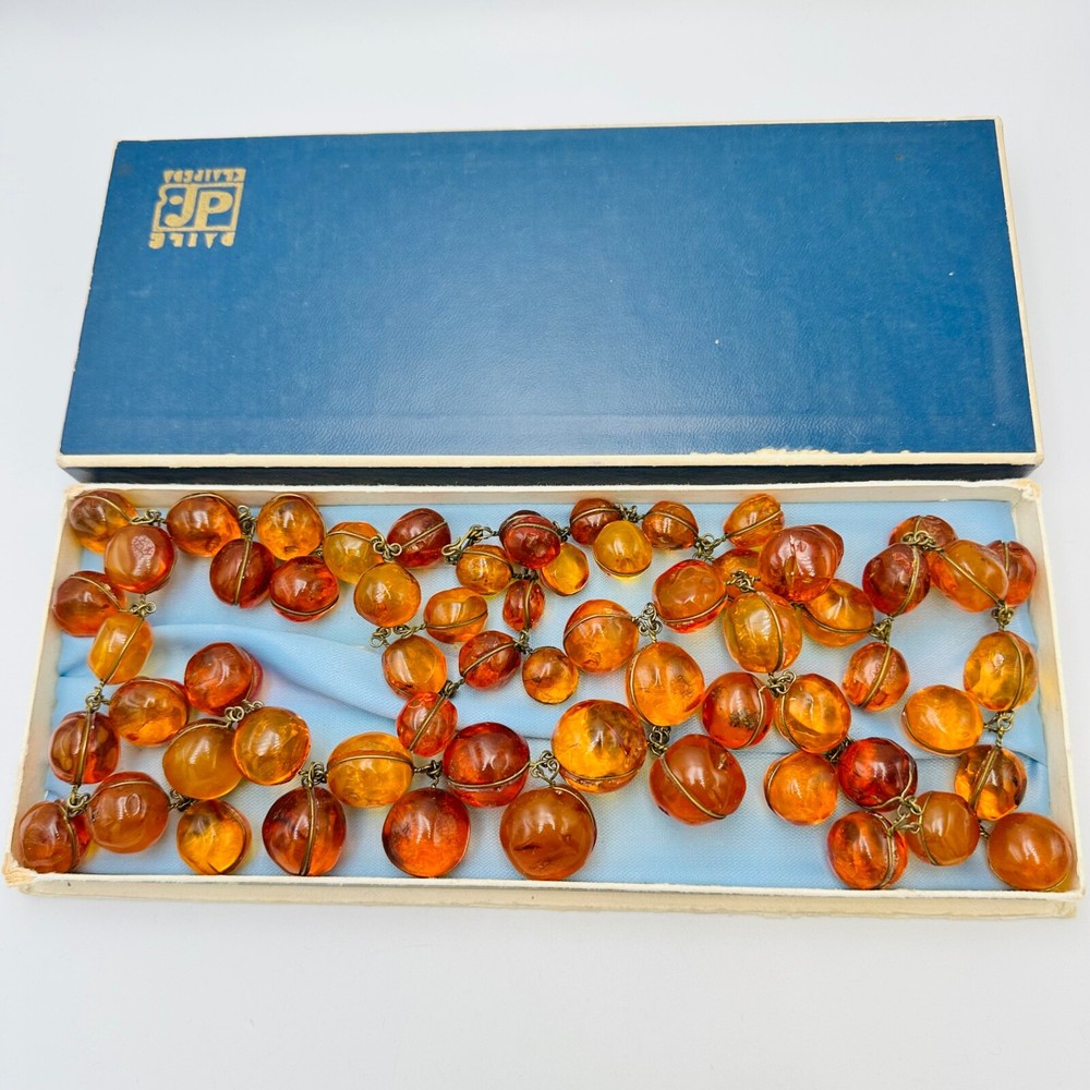 Vintage Natural Baltic Amber Beads Necklace Klaipeda USSR