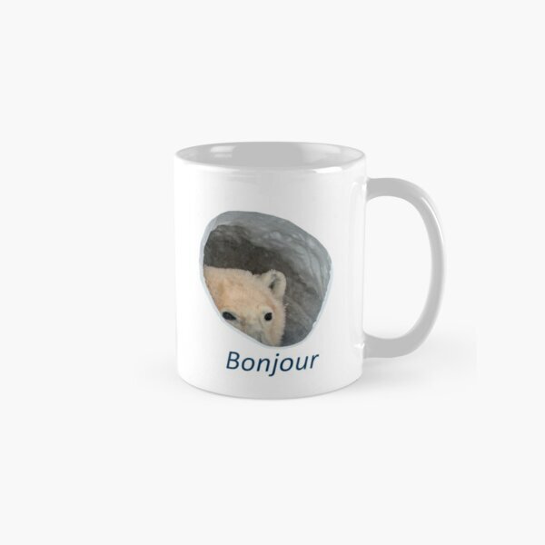 Bonjour polar bear meme Classic Mug