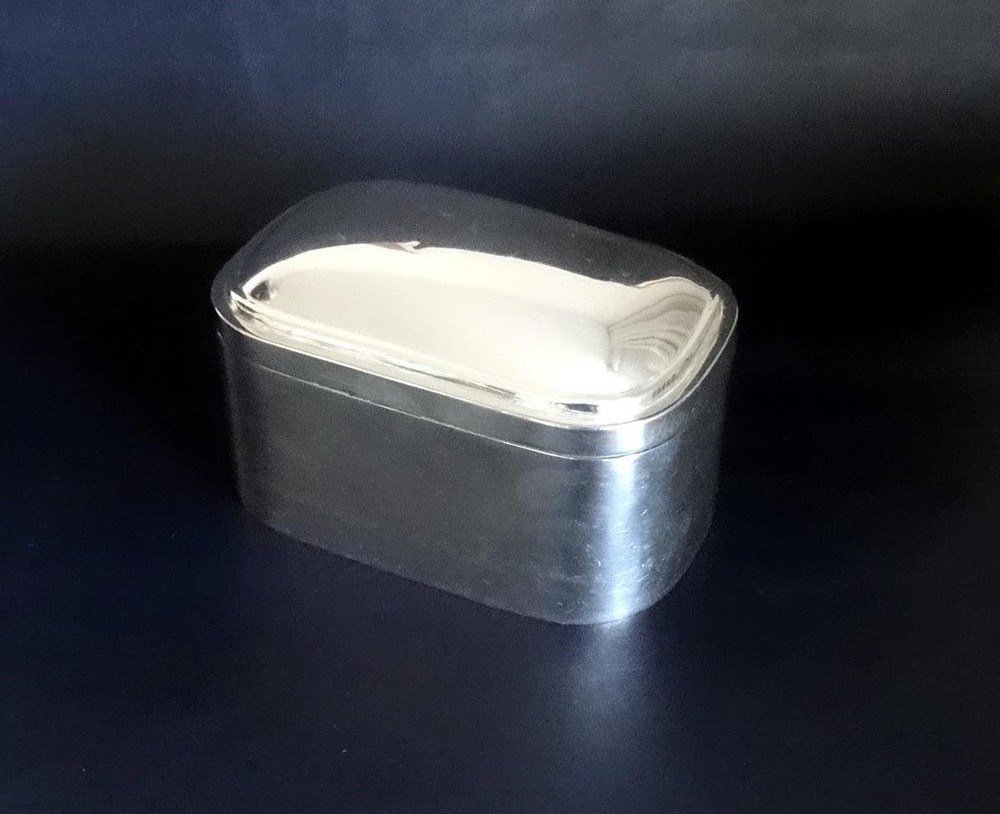 French Antique Silverplated Large Tea Caddy/Box - Teaware Collectable Boxes