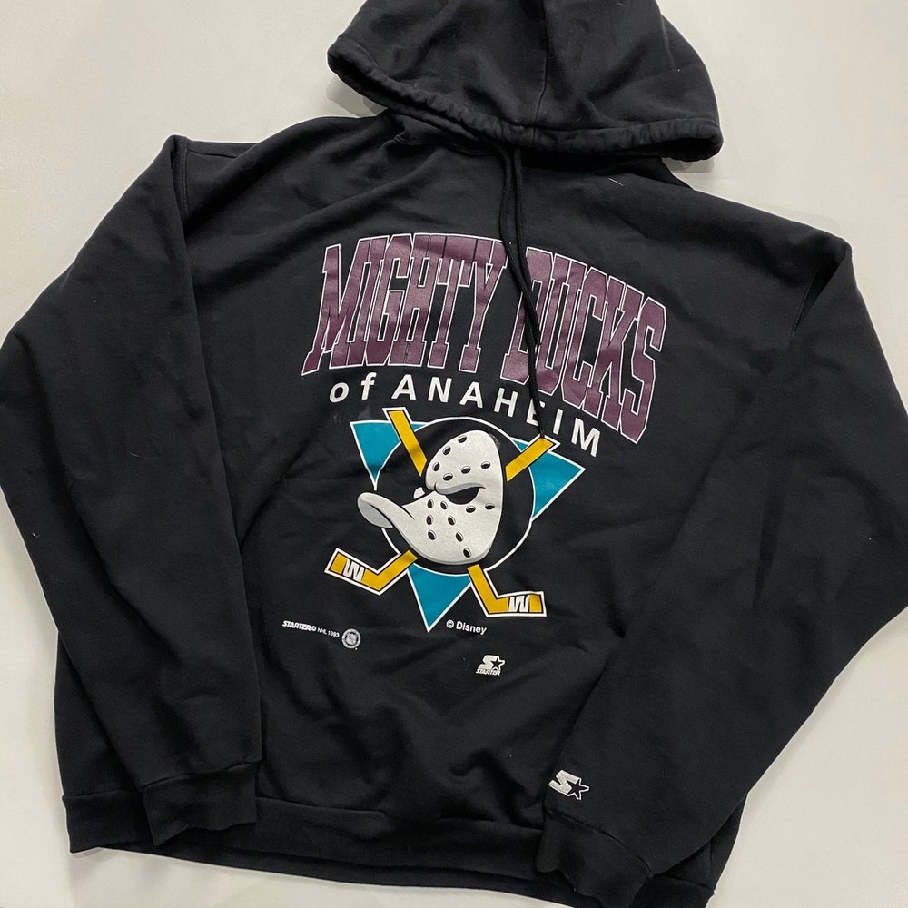 Mighty Ducks NHL reprinted black hoodie classic style QT4841