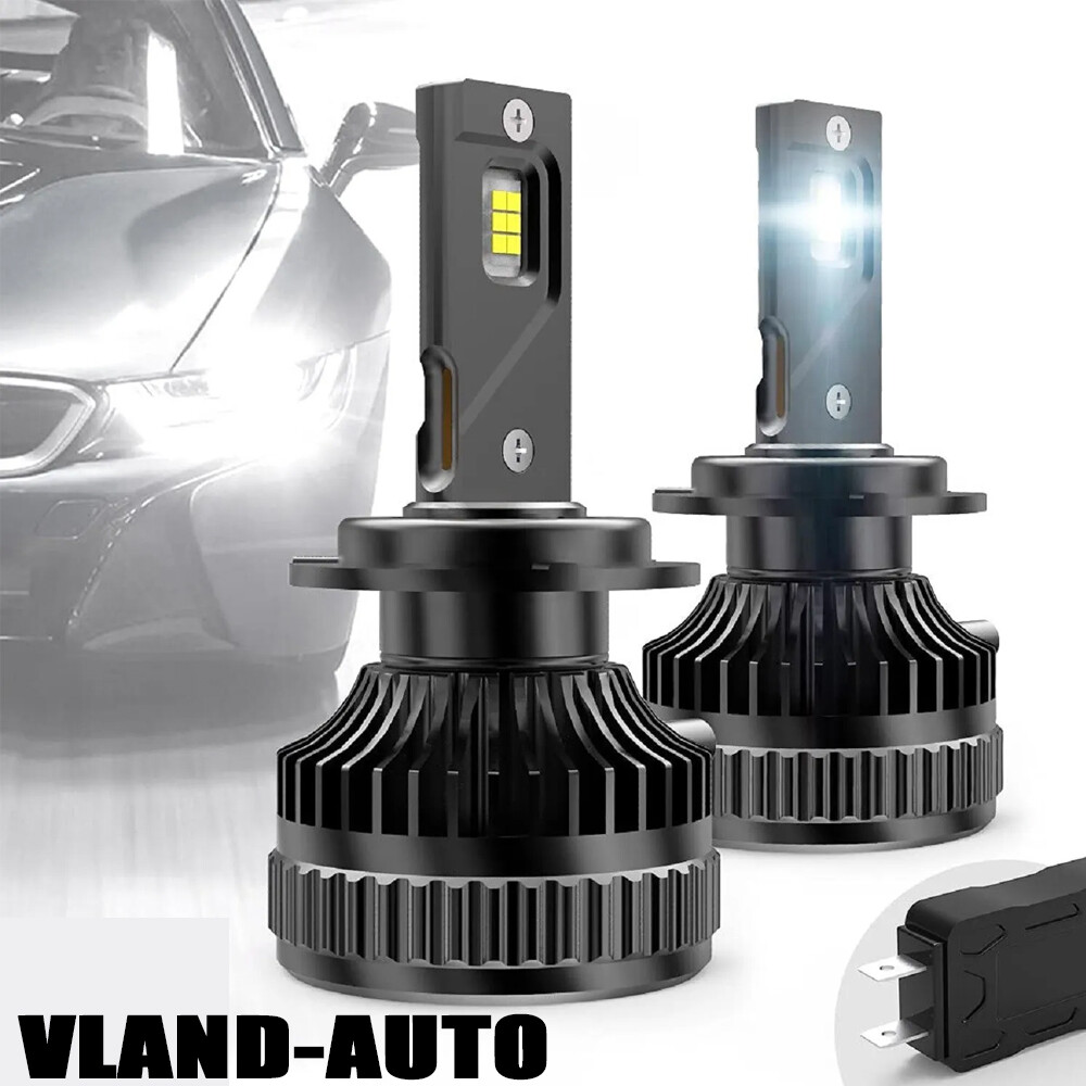 VLAND 6000K Super White LED Headlight Bulbs D2S D2R D2H High/Low Beam Set for 2X Fit