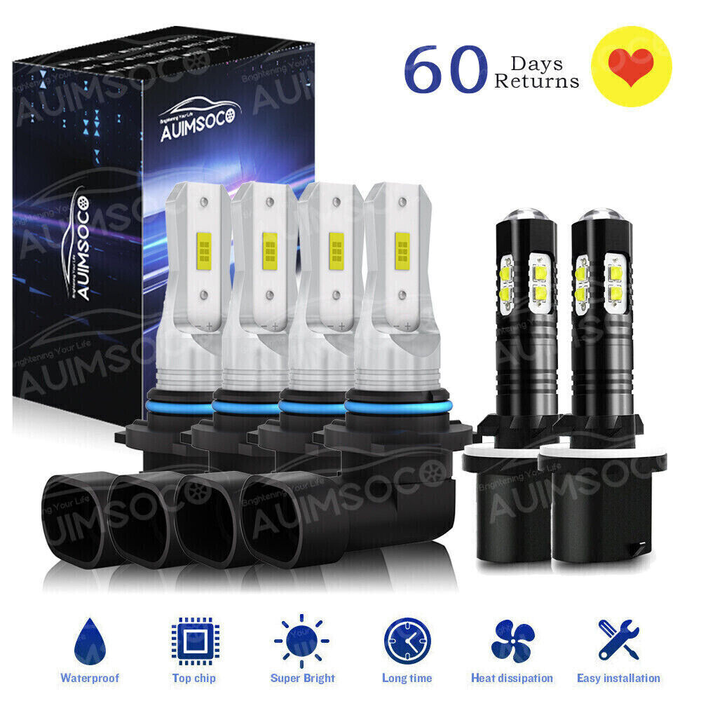 For 2002 GMC Yukon XL 1500 2500 LED Headlight 9005 9006 Beam & 880 Fog Lights WT