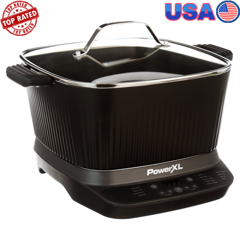 Automatic Stirring Paddle 7.5Qt Multi-Cooker New 9 Cooking Presets Easy Cleanup