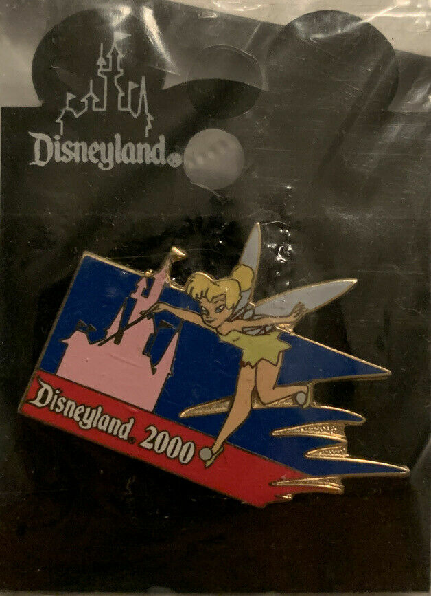 Rare 2000 Disneyland Tinker Bell Peter Pan Trading Pin On Card