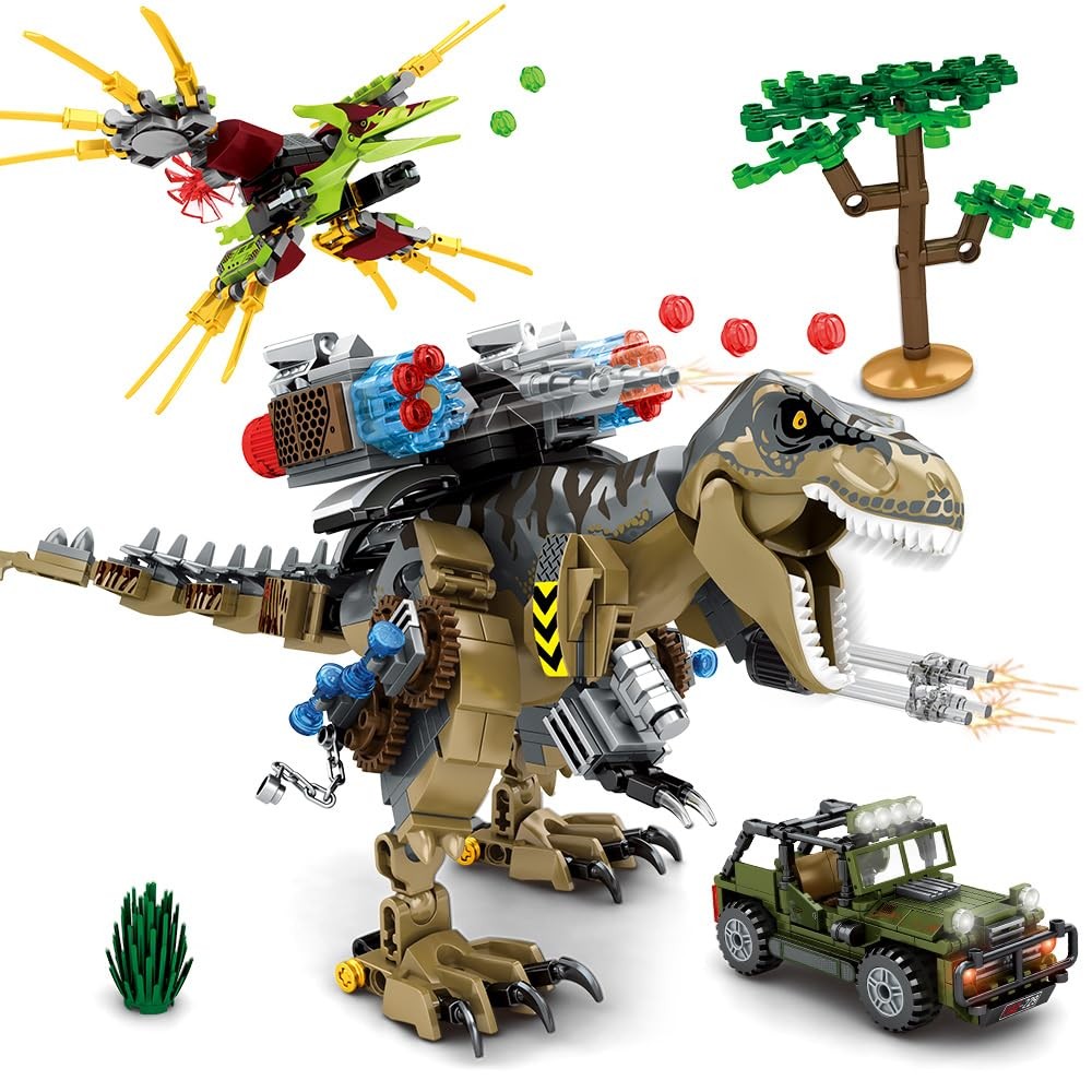 Building Blocks Toys Sets 725 Pcs for Age 6 8 9 10 11 12 13 14 Years, Dinosau...