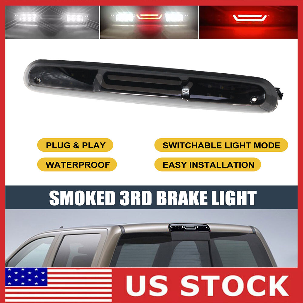 Black 3rd Brake Light Cargo Lamp for 07-13 Silverado Sierra