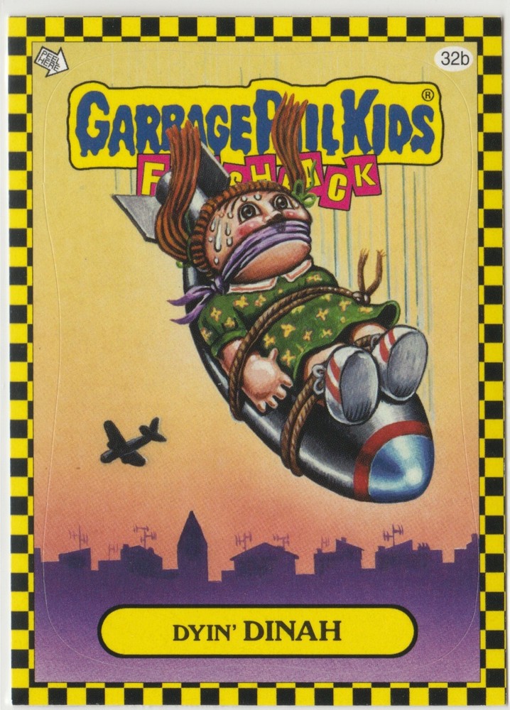 Dyin Dinah 32b Garbage Pail Kids GPK 2010 Flashback Series 1 FB1 Trading Card