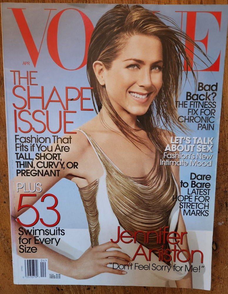 2006 APRIL VOGUE MAGAZINE  JENNIFER ANISTON THE SHAPE ISSUE