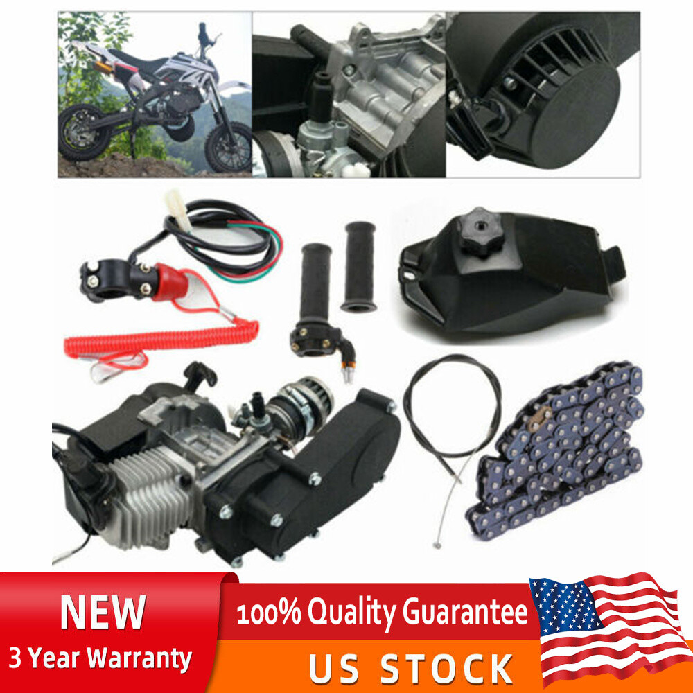 Engine Motor Kit Pull Start For Pocket Mini Quad Bike ATV Scooter 49CC 2 Stroke