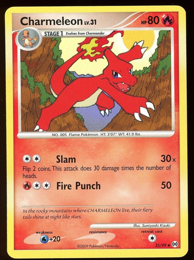 Pokemon Card - Charmeleon Arceus 35/99 Uncommon