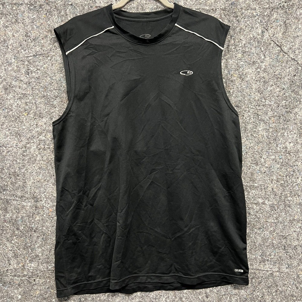 Champion Tank Top Shirt Men L Black Sleeveless Summer Casual Breathable