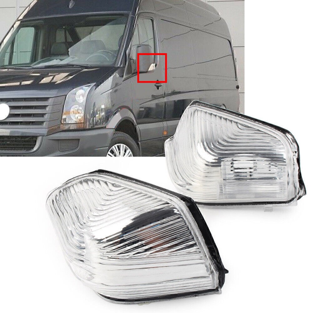 Pair Side Rear View Mirror Turn Signal Lamp For VW Crafter I Benz Sprinter 06-18