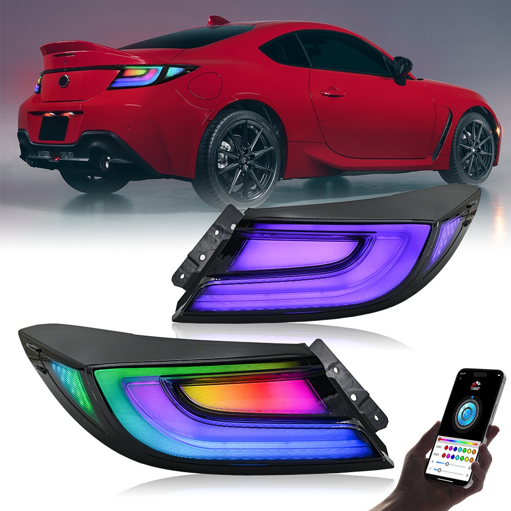For 2021-2024 Toyota GR86 Subaru BRZ  Rear Lamp Assembly Smoke RGB Tail Lights