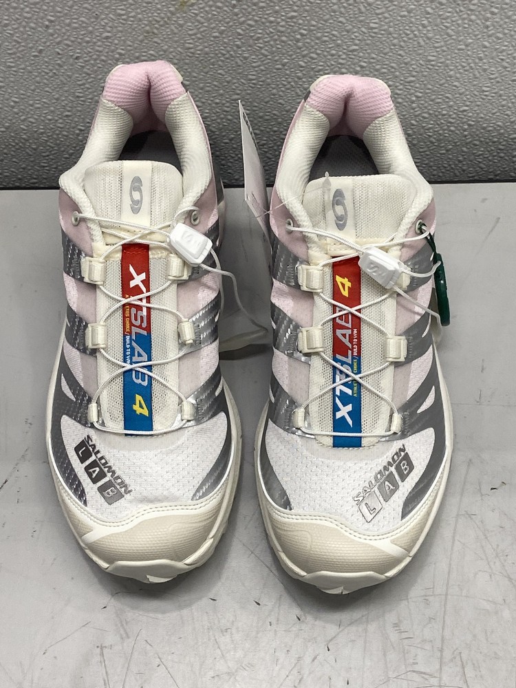 Salomon XT-4 OG Unisex Size M6 W7 Vanilla Ice/Silver/Fairy Tale Sneakers 478664