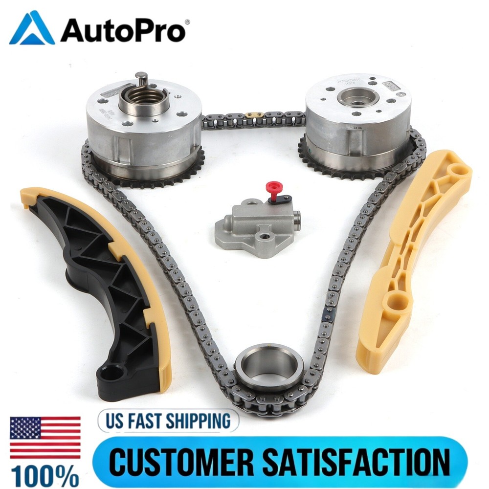 Timing Chain Kit & VVT Gears For 2012-17 Hyundai Accent Kia Soul 1.6L G4FC/ G4FA
