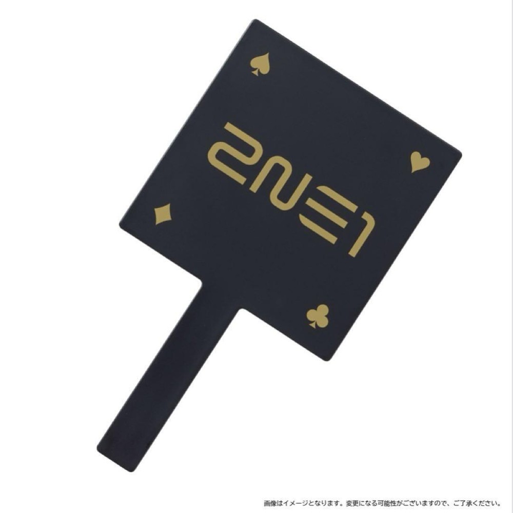 2NE1 Mirror 20x20cm Novelty Japan Pop-Up Limited Black Playing Cards Design Used