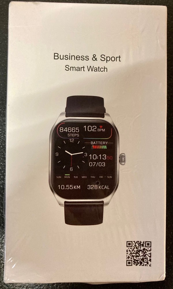 Business Sport Smartwatch with Heart Rate Monitor & Step Counter for iOS Android  