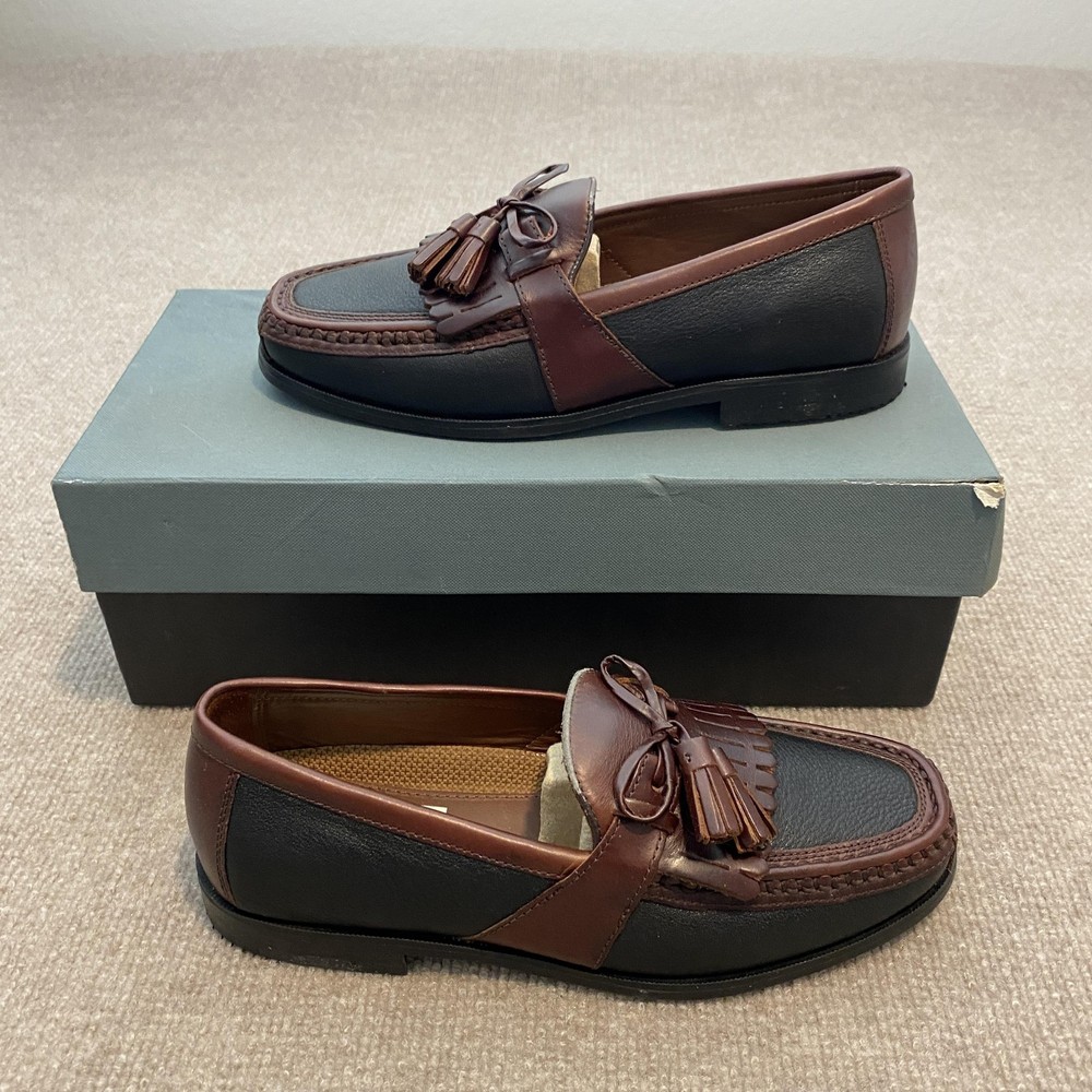 Johnston & Murphy Shoes Mens Size 8 M Brown Black Dress Tassel Loafers Aragon II