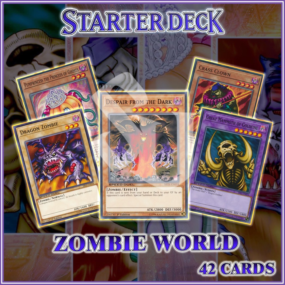 Zombie Starter Deck 42 with Dragon Clown Armored Poly Il Blud Bonz YuGiOh Cards