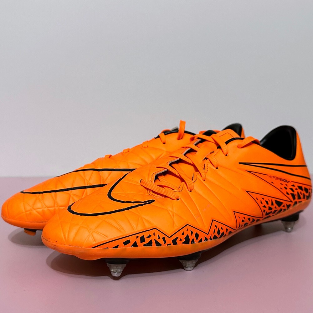 NIKE Hypervenom Phelon II 2 SG Orange Mens Soccer Cleats Football Size US 10