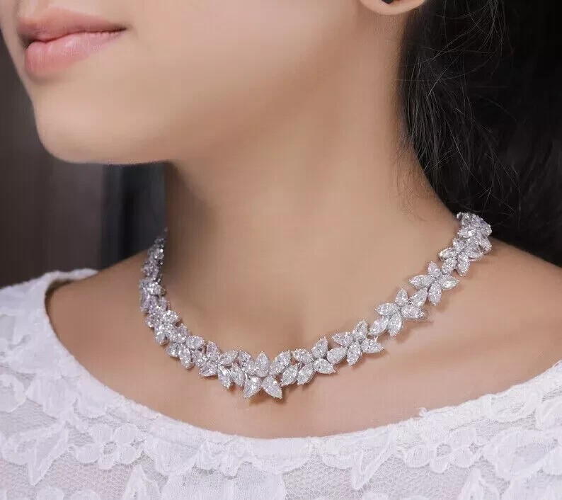 Multi Shape Tennis Necklace In Lab Grown Diamond For Cyber Monday 14k White Gold-image