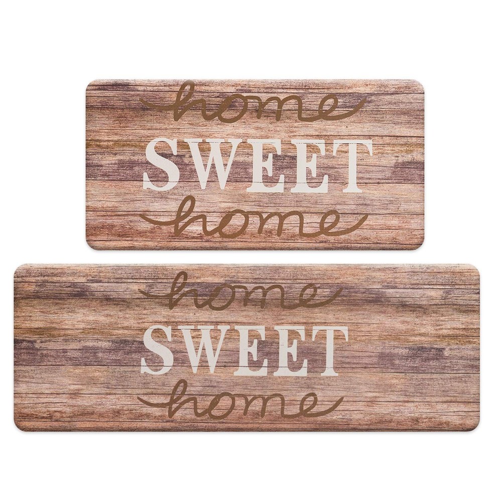Sweet Home Kitchen Rug Set 2 Piece Cushioned Anti Fatigue Floor Mat for Comfort