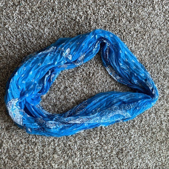 Sonoma Sky Blue Paisley Infinity Scarf