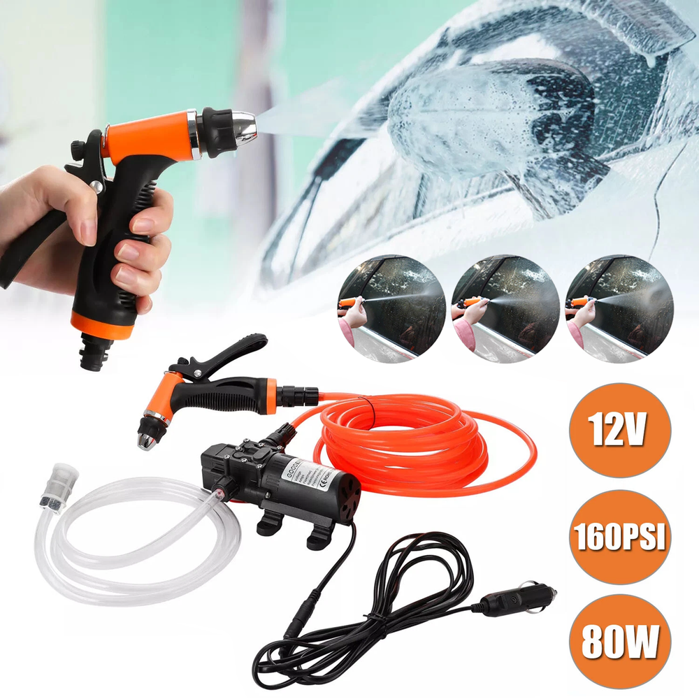 Car Pressure Washer Electric Gun Portable 12V High Power Cleaner With Water Pump