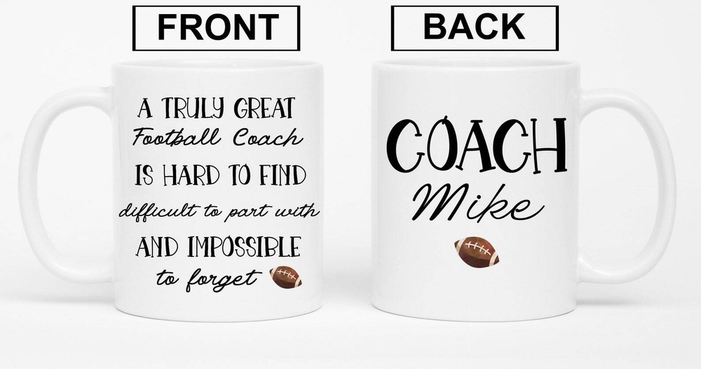 Football Coach Gift Ideas Personalized Football Cup Football Coach Thank You