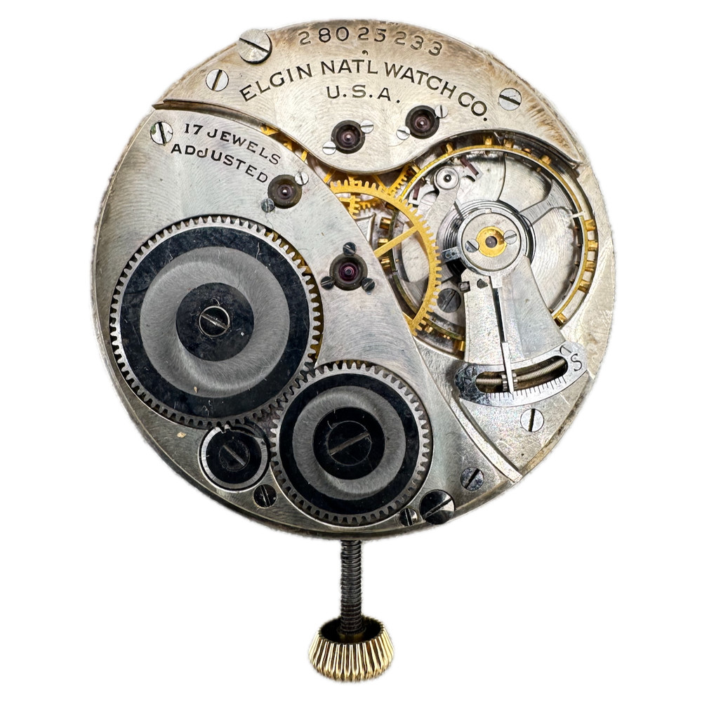 Antique 12s 1925 Elgin 17 Jewel Mechanical Pocket Watch Movement 479 USA