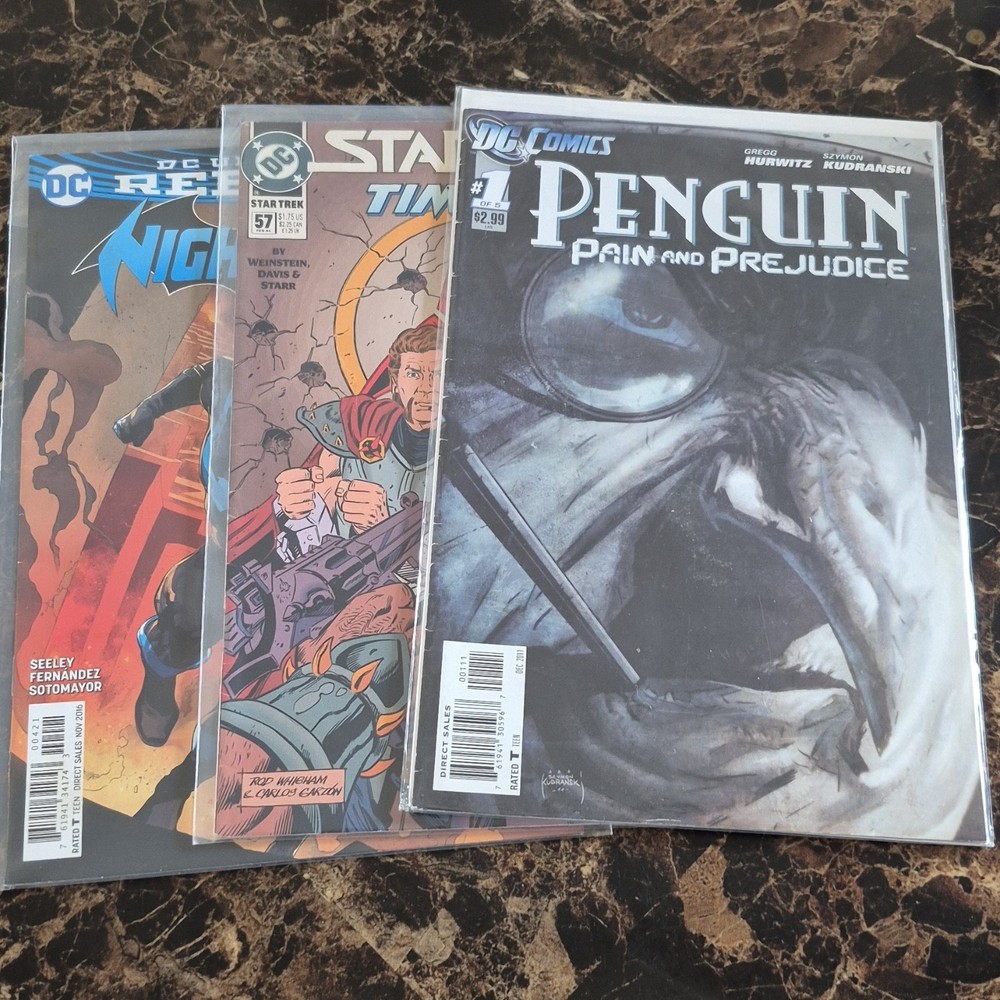 DC Comics Penguin Pain and Prejudice #1 Nightwing Star Trek Comic Book Lot