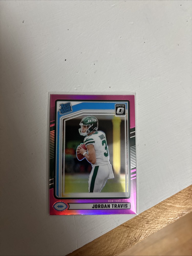 2024 Panini Donruss - Rated Rookie Optic Pink Prizm #349 Jordan Travis (RC)