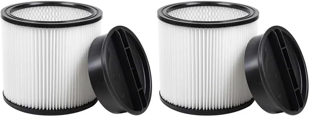 2 Pack 08-2566B Cartridge Filter with Lids, Compatible with Stanley Most 5-18 Ga