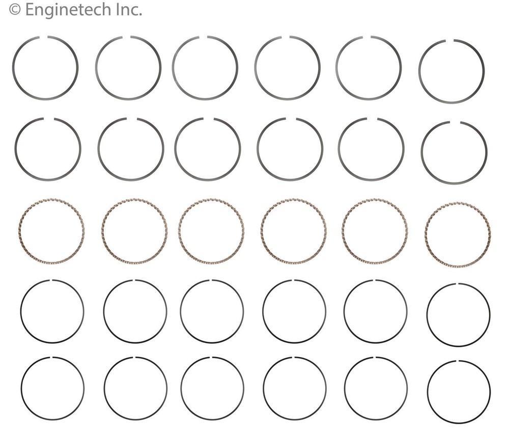 Piston Ring Set S92516-.50 Fits 07-17 Ford Lincoln Mazda Mercury