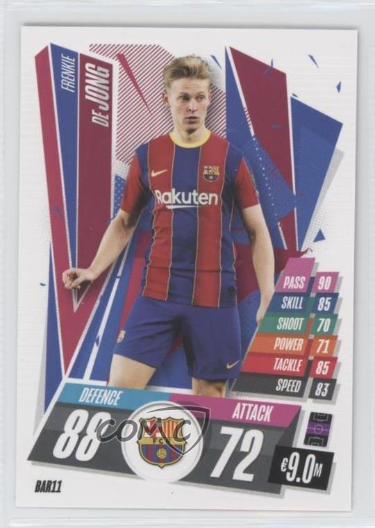 2020-21 Topps Match Attax UCL FC Barcelona Frenkie de Jong #BAR11
