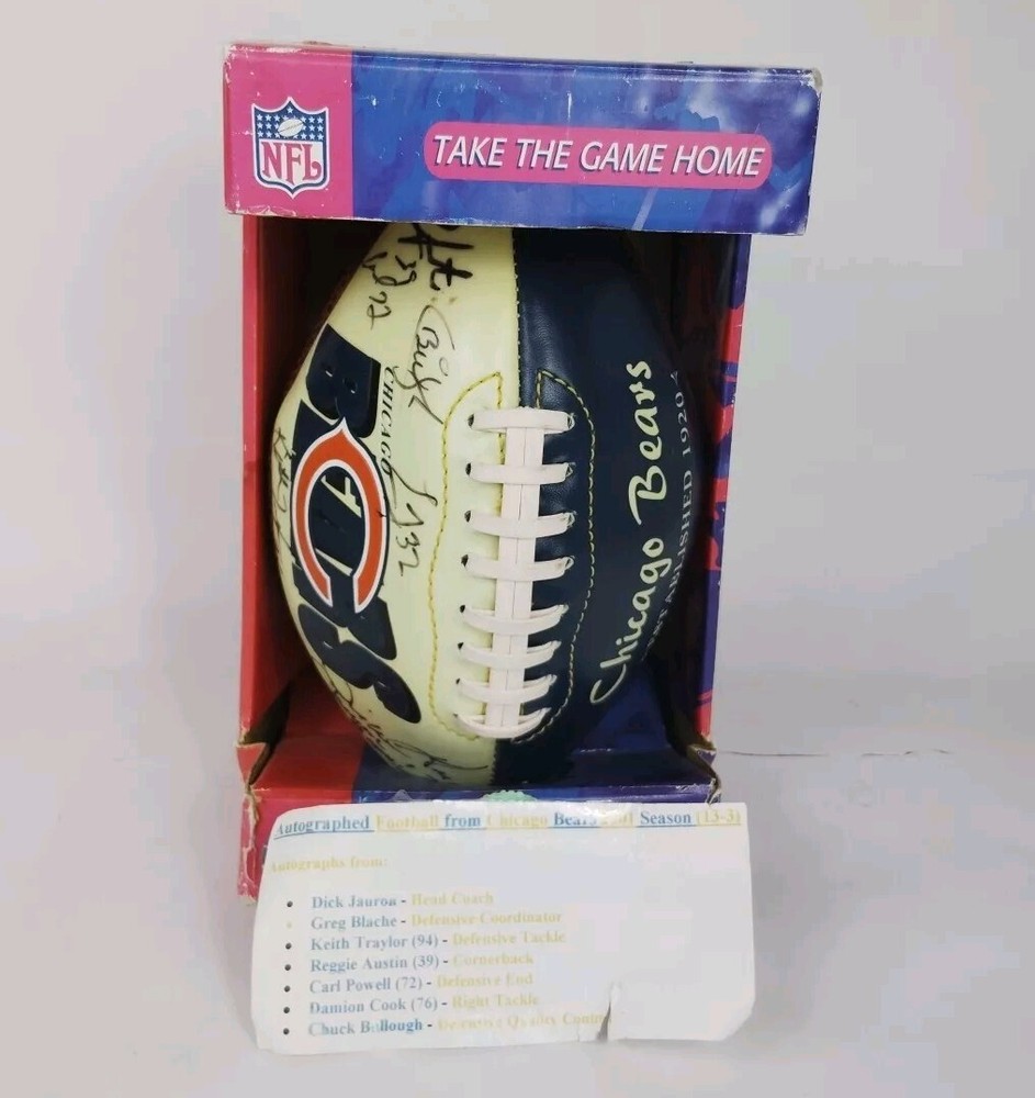 NFL Take The Game Home  Chicago Bears Football 2001 Season (13-3) Autographed