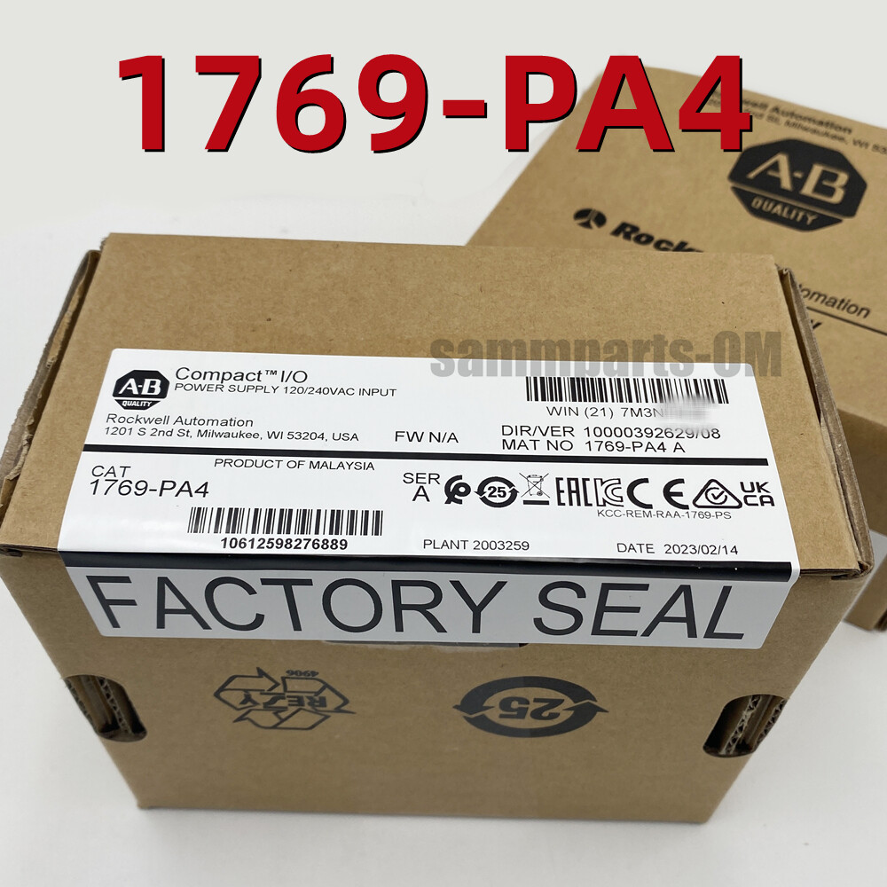 Allen-Bradley 1769-PA4 Compact Power Supply 120/240VAC Input Module New Sealed