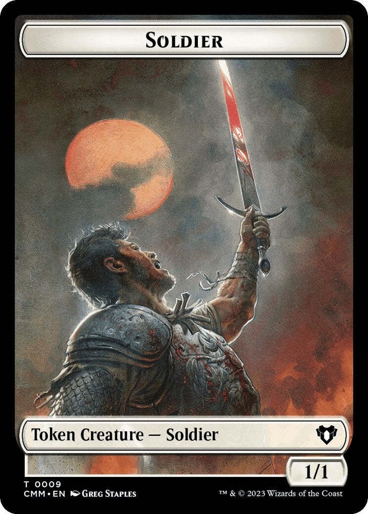 Soldier // Elemental (0037) Double-Sided Token [CMM - 9 // 37] NM-image