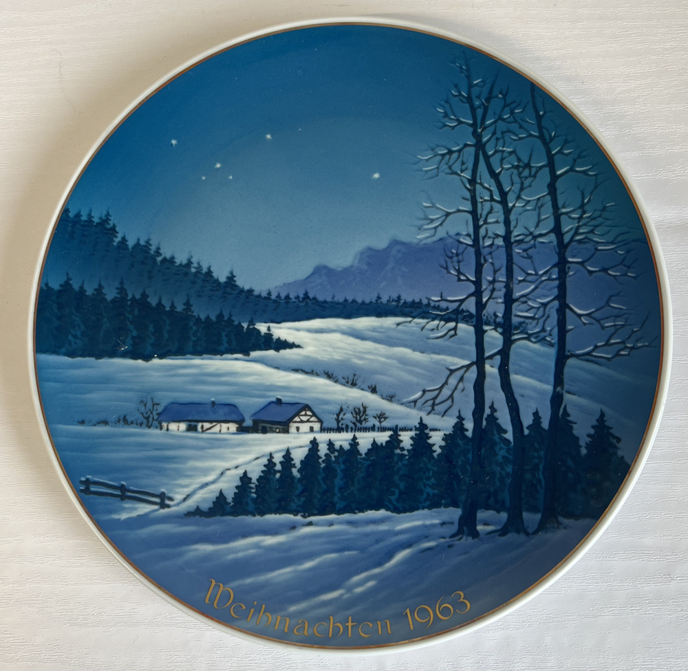 1963 Rosenthal Weihnachten Plate Stille Nacht No Box (LSXFM) 6725 Christmas