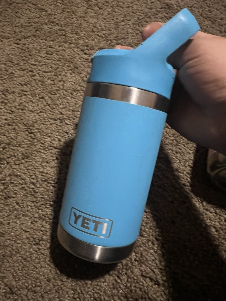 YETI Rambler Jr 12oz Kids Bottle in Big Wave Blue Stainless Steel  
