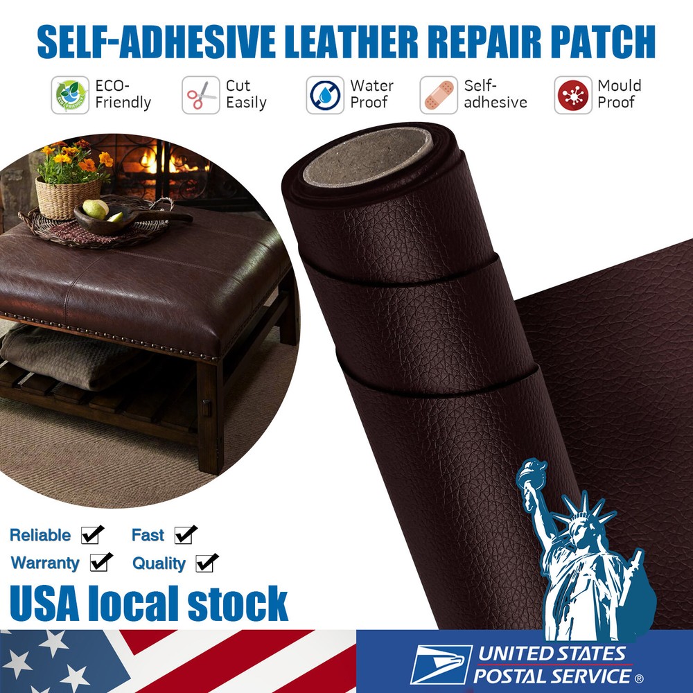 Self-Adhesive Patch Sticker Leather Repair Kit Sofa Clothing Seat Couch 12