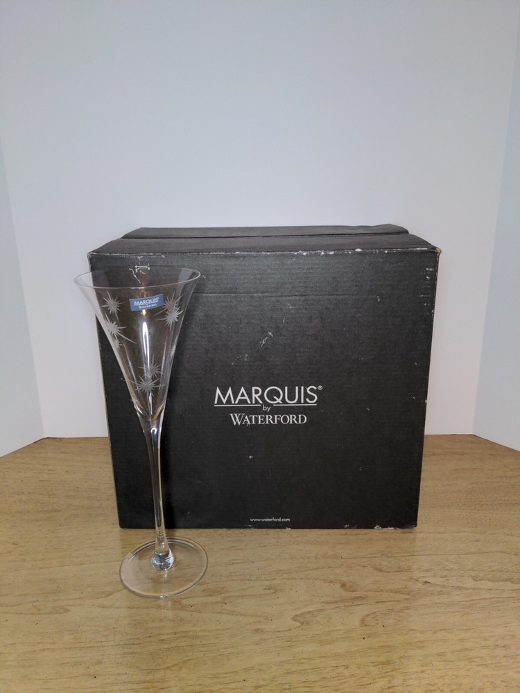 Waterford Marquis New Years Celebration Champagne Toasting Flutes Set of 6 NIB-image