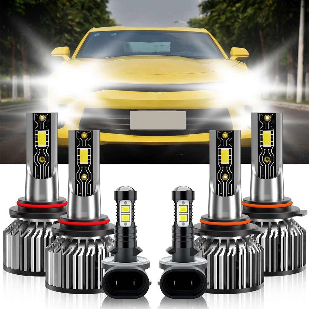 6x LED Headlight Bulbs High Low Beam Fog Light For Chevrolet Camaro 1998-2002