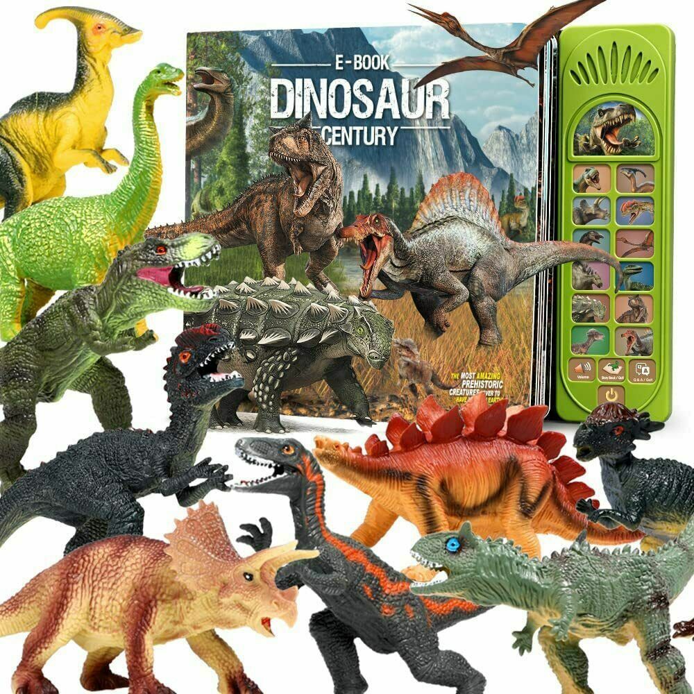 Dinosaur Toy Set Realistic Figures Large Plastic Toys For Toddler Kids Playset