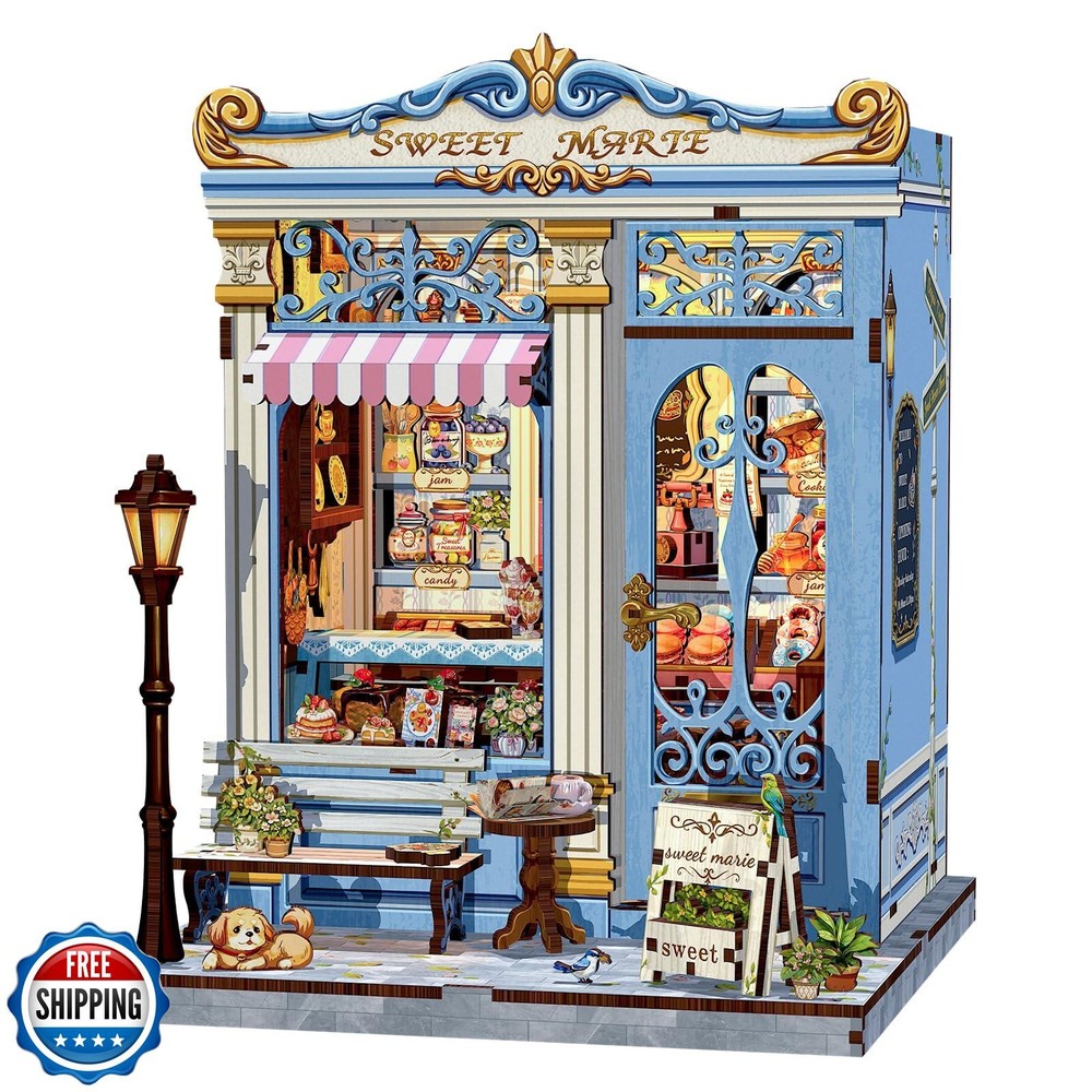 Fsolis DIY Book Nook Kit - 3D Miniature House Puzzle for Adults & Beginners