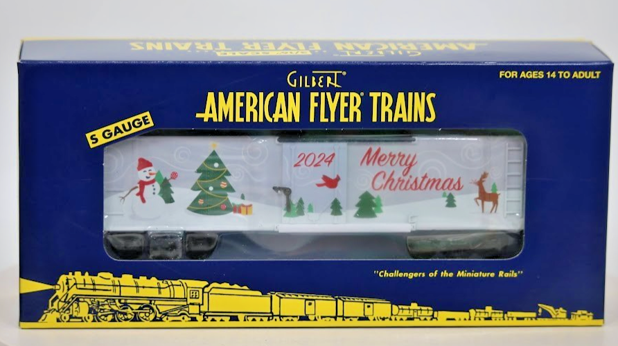American Flyer S Scale 2024 Holiday Box Car #2419010 – Christmas Train – NIB