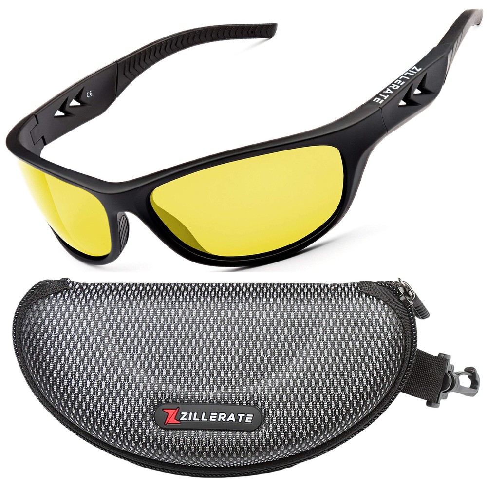 Night Vision Driving Glasses - Anti Glare HD Polarized Yellow Tinted Sunglass...