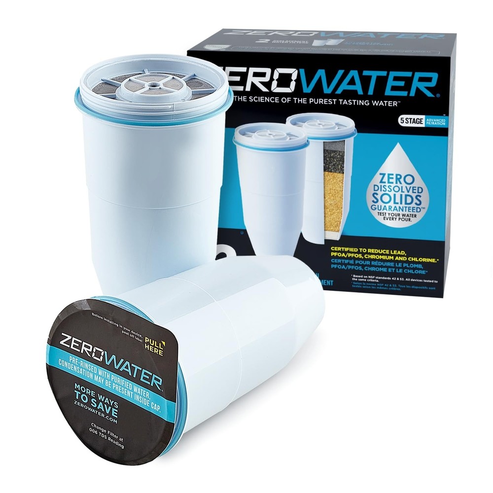 ZeroWater Official Replacement Filter - 5-Stage 0 TDS Filter Replacement - Syst